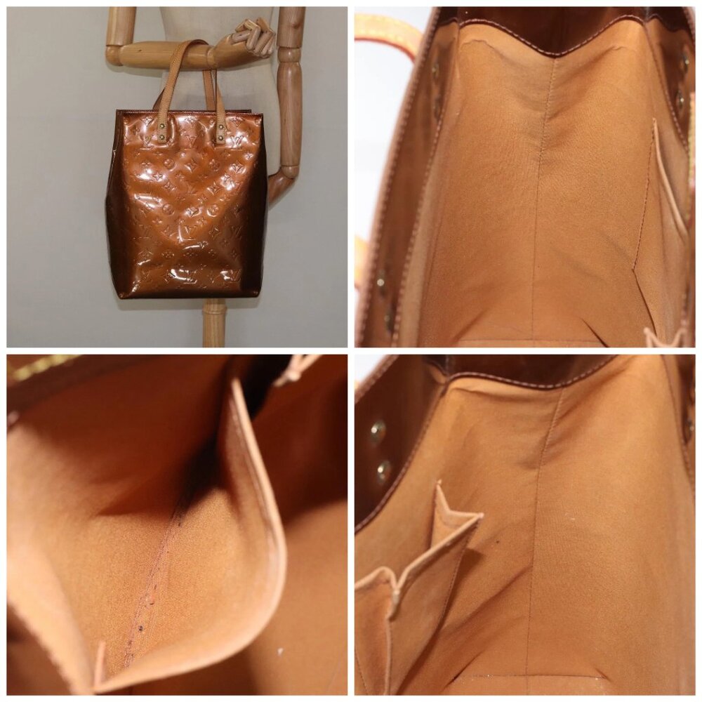 LOUIS VUITTON Monogram Vernis Reade MM Hand Bag Bronze - Picture 15 of 15